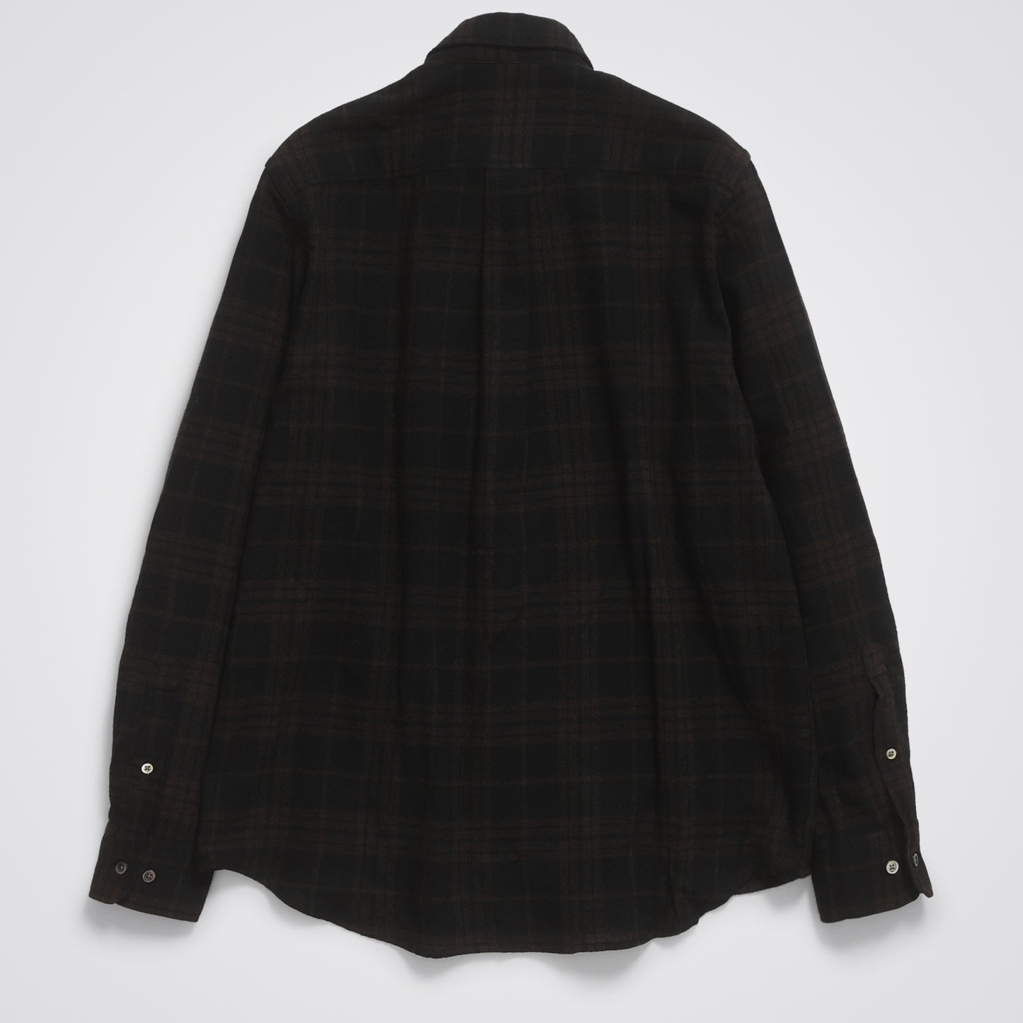 Charcoal Melange Algot Relaxed Wool Check Shirt