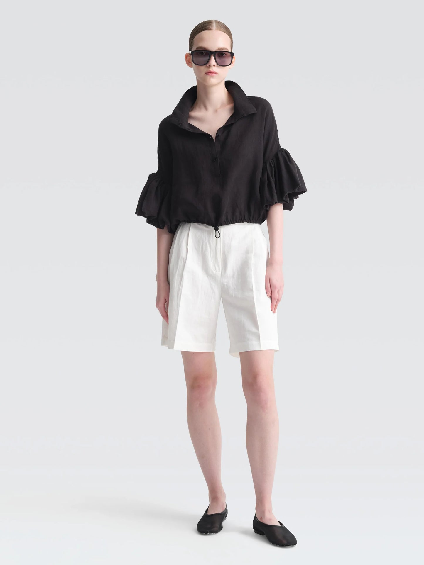 Lanvin Linen Long Sleeve Top