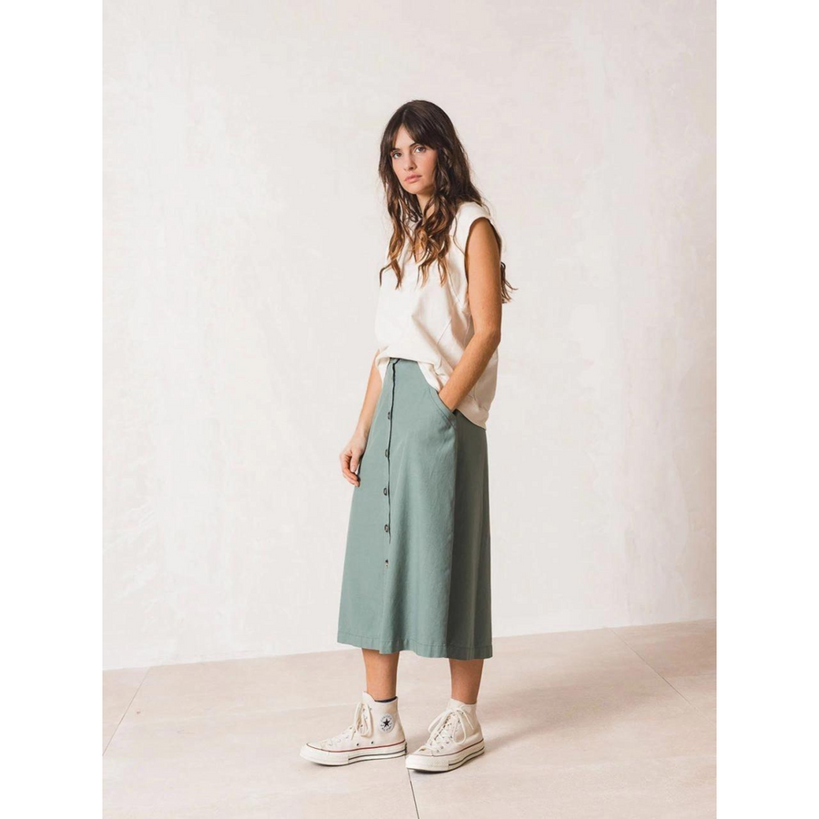 Falda Buttoned Skirt Salvia