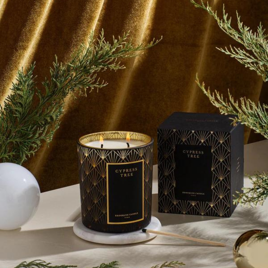 Cypress Tree Holiday Candle