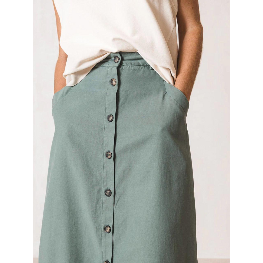 Falda Buttoned Skirt Salvia