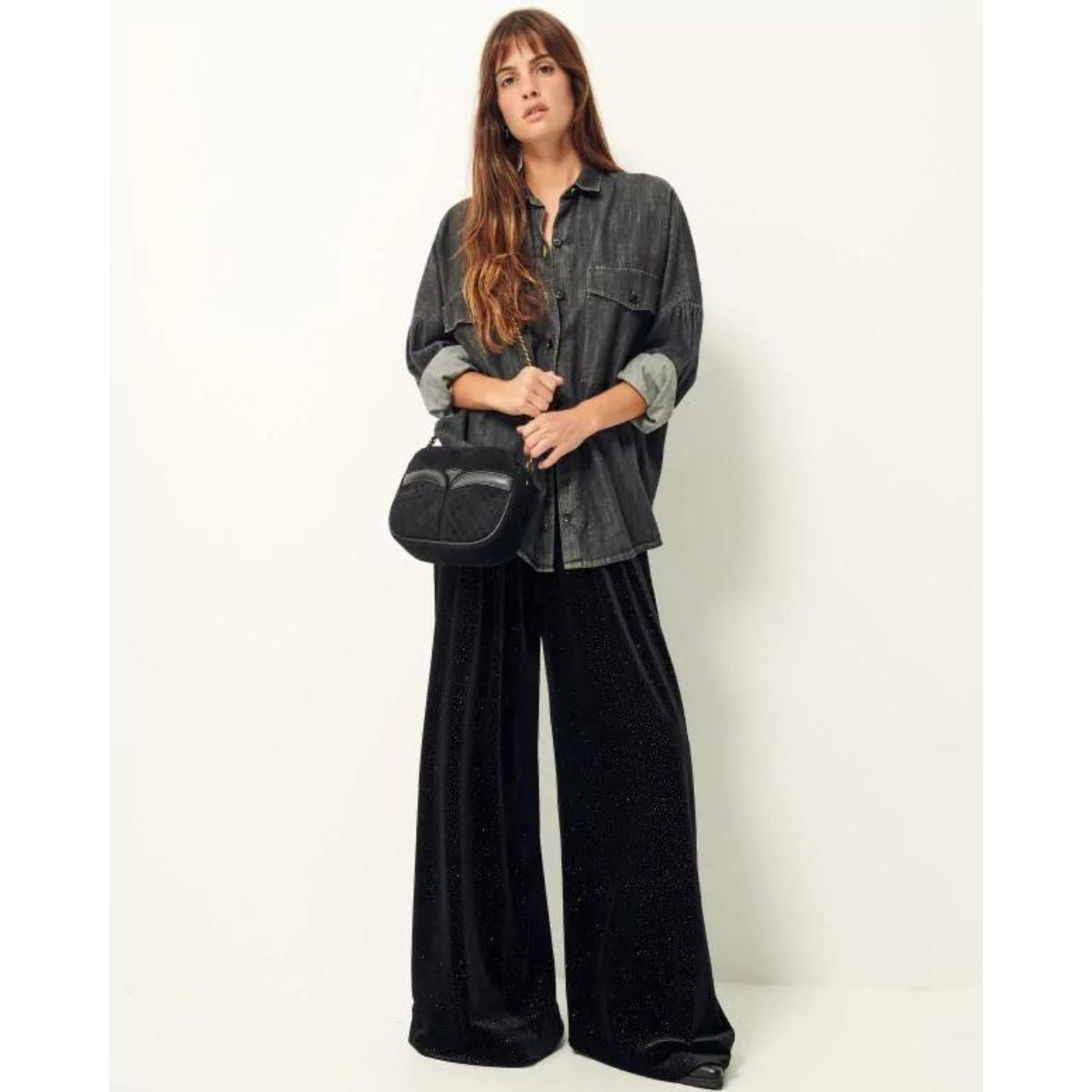 Large Elastic Chaggy Pantalon