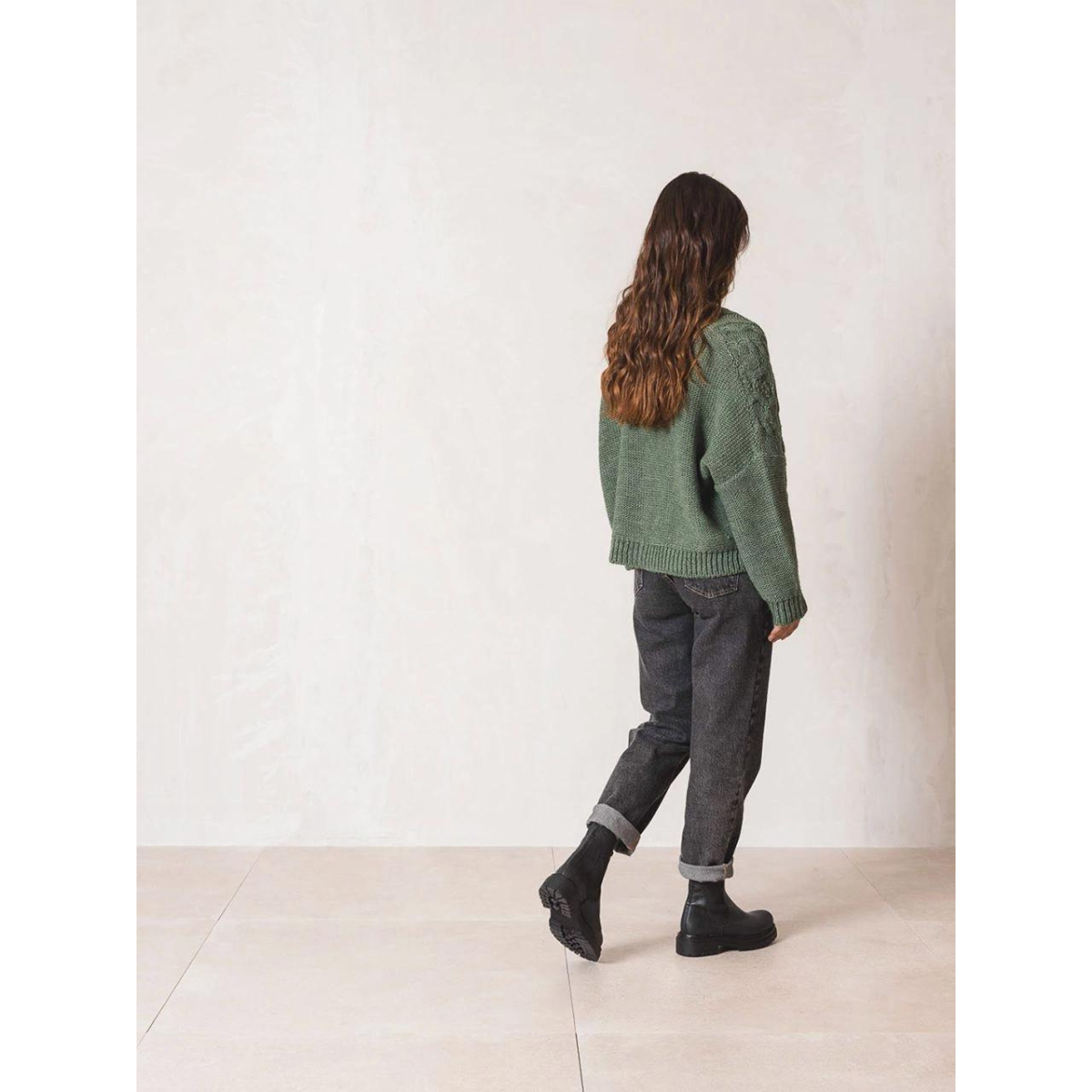 Khaki Retro Braided Jacket