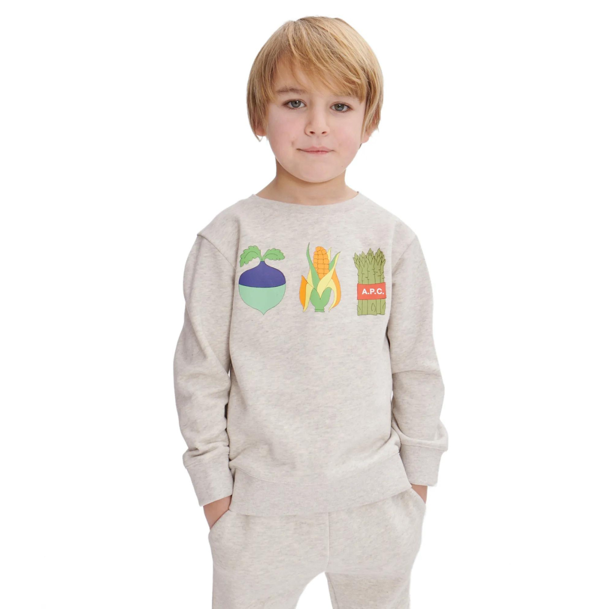 Ecru Happy Sweatshirt (Kids)