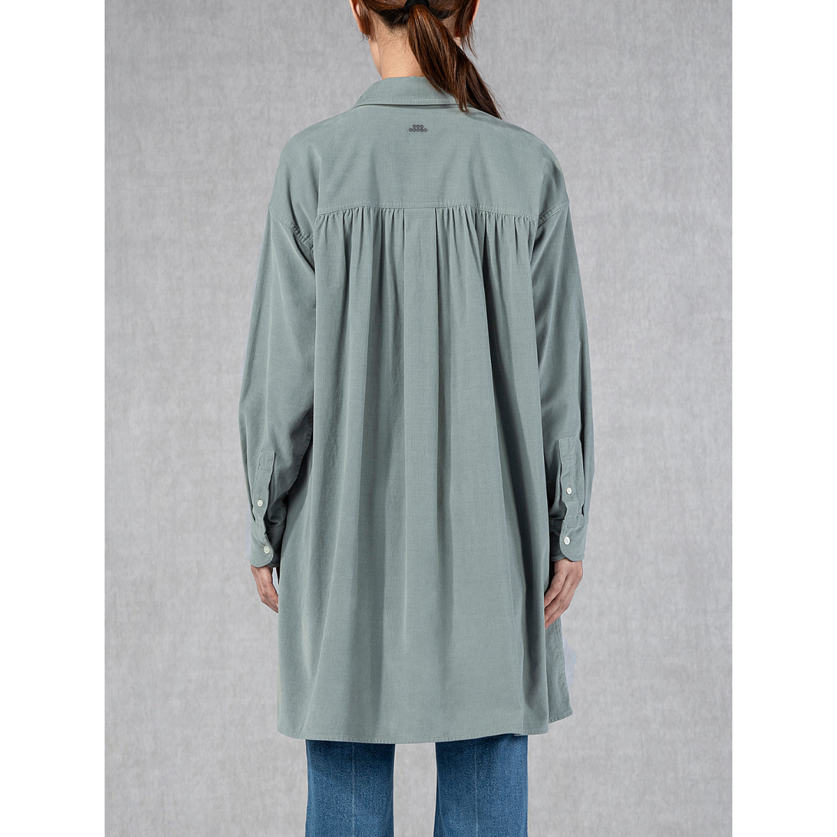 Knee Length Shirt Dress Blue