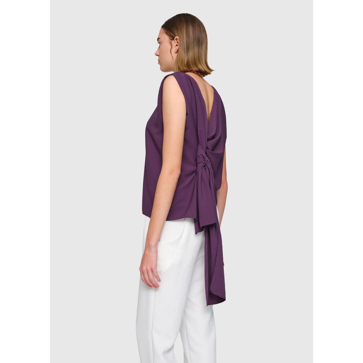 Purple Crepe Top
