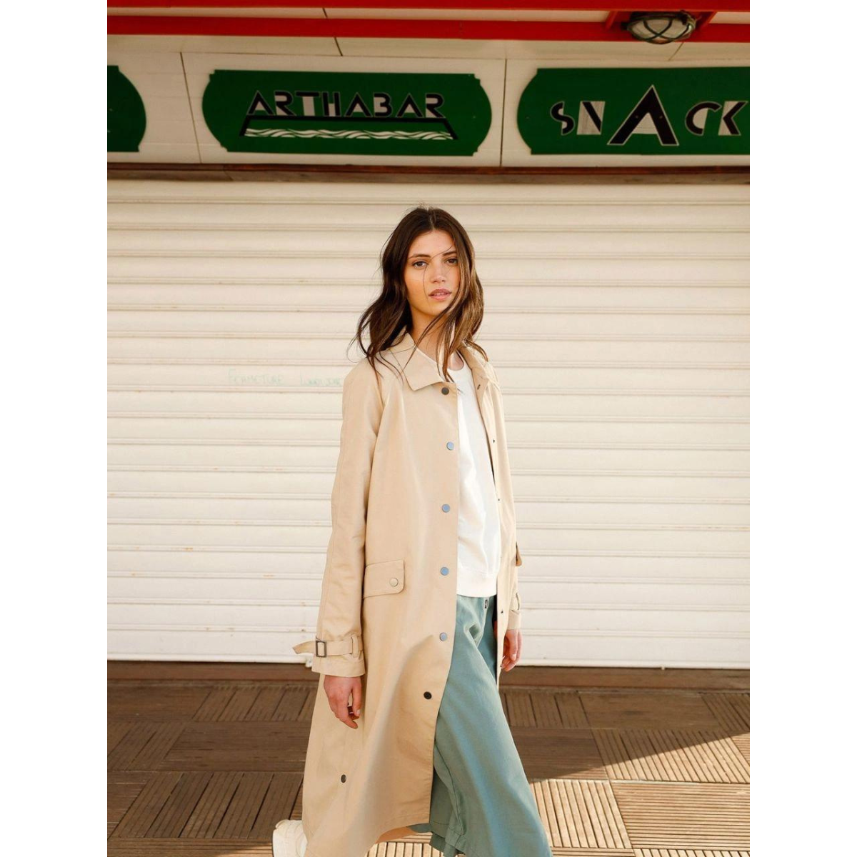 Salvia Buttoned Skirt