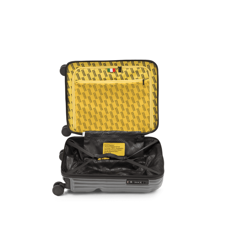 Grey Smoke Stripe Cabin Luggage