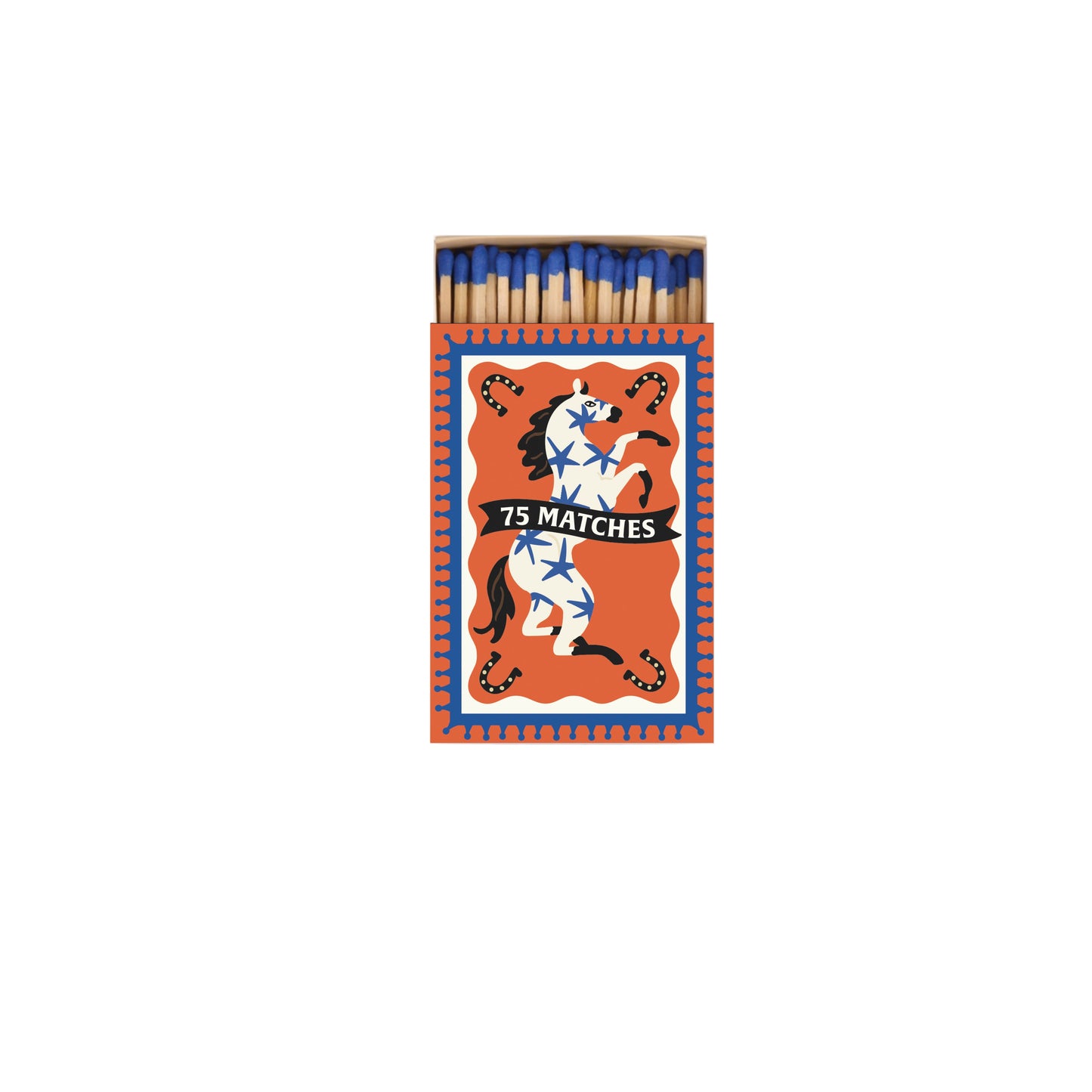 A Dopo Boxed Matches Horse Blue - 75 Matches(9.6 cm)