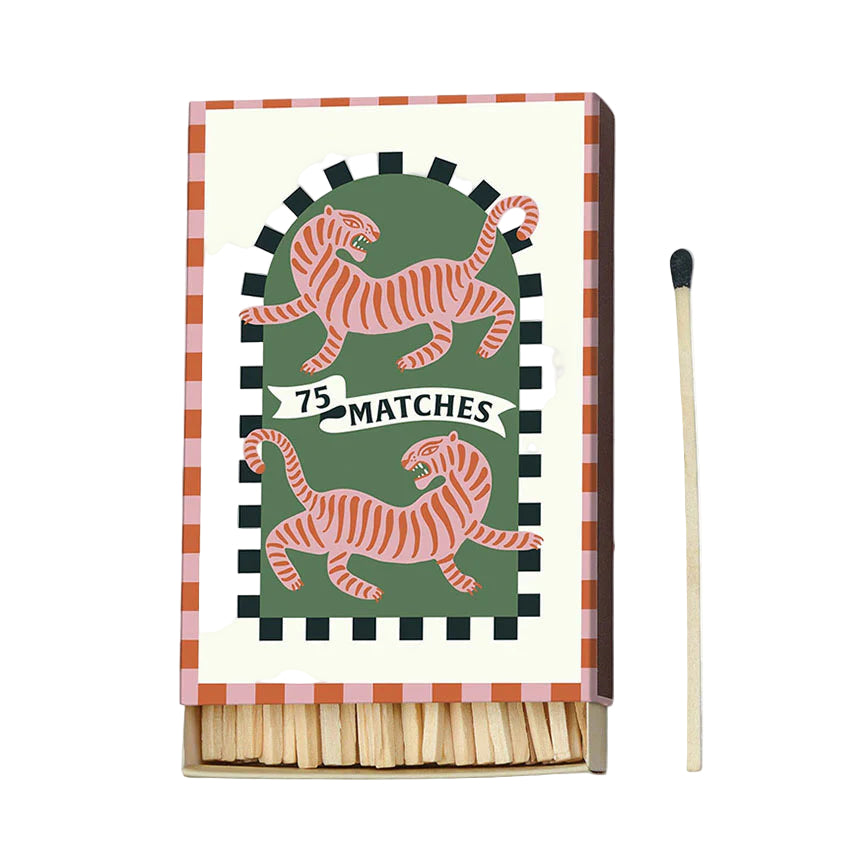 A Dopo Boxed Matches “Tiger” Black - 75 Matches (9.6 Cm)