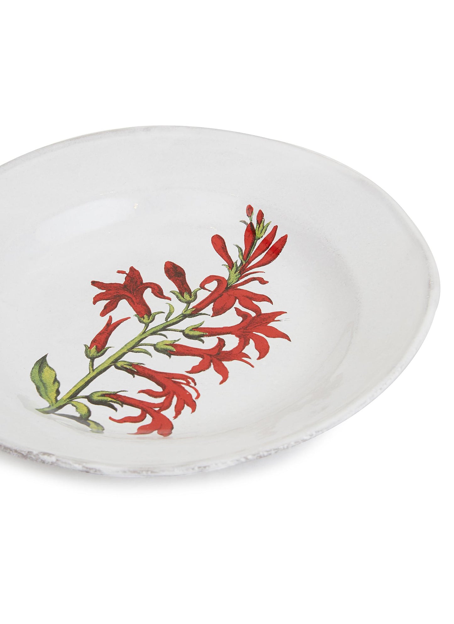 John Cardinal Flower Soup Plate