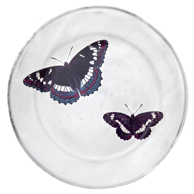Medium Two Flying Butterflies Plate