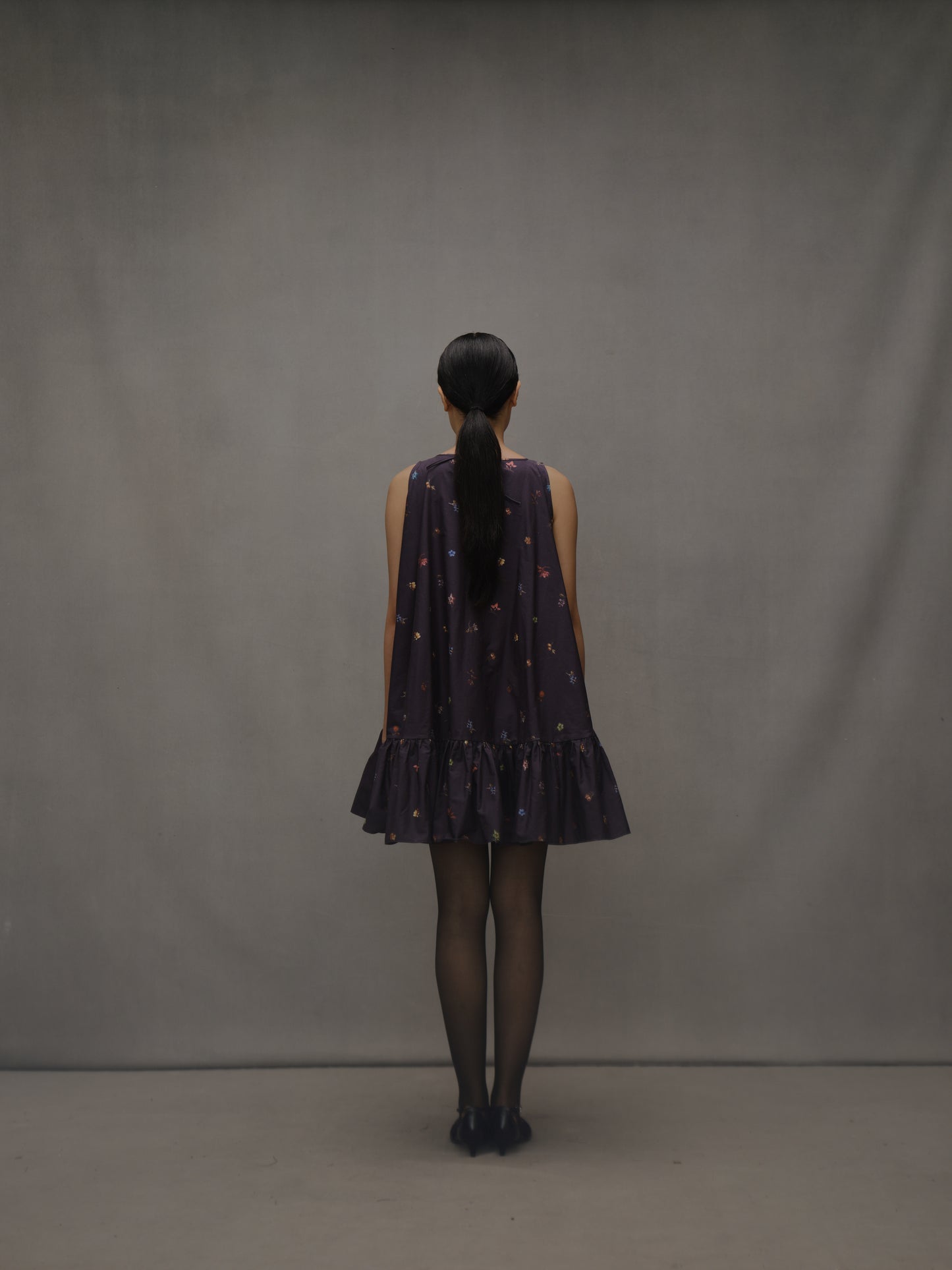 Annabelle Dress In Printed Cotton With Side Pockets