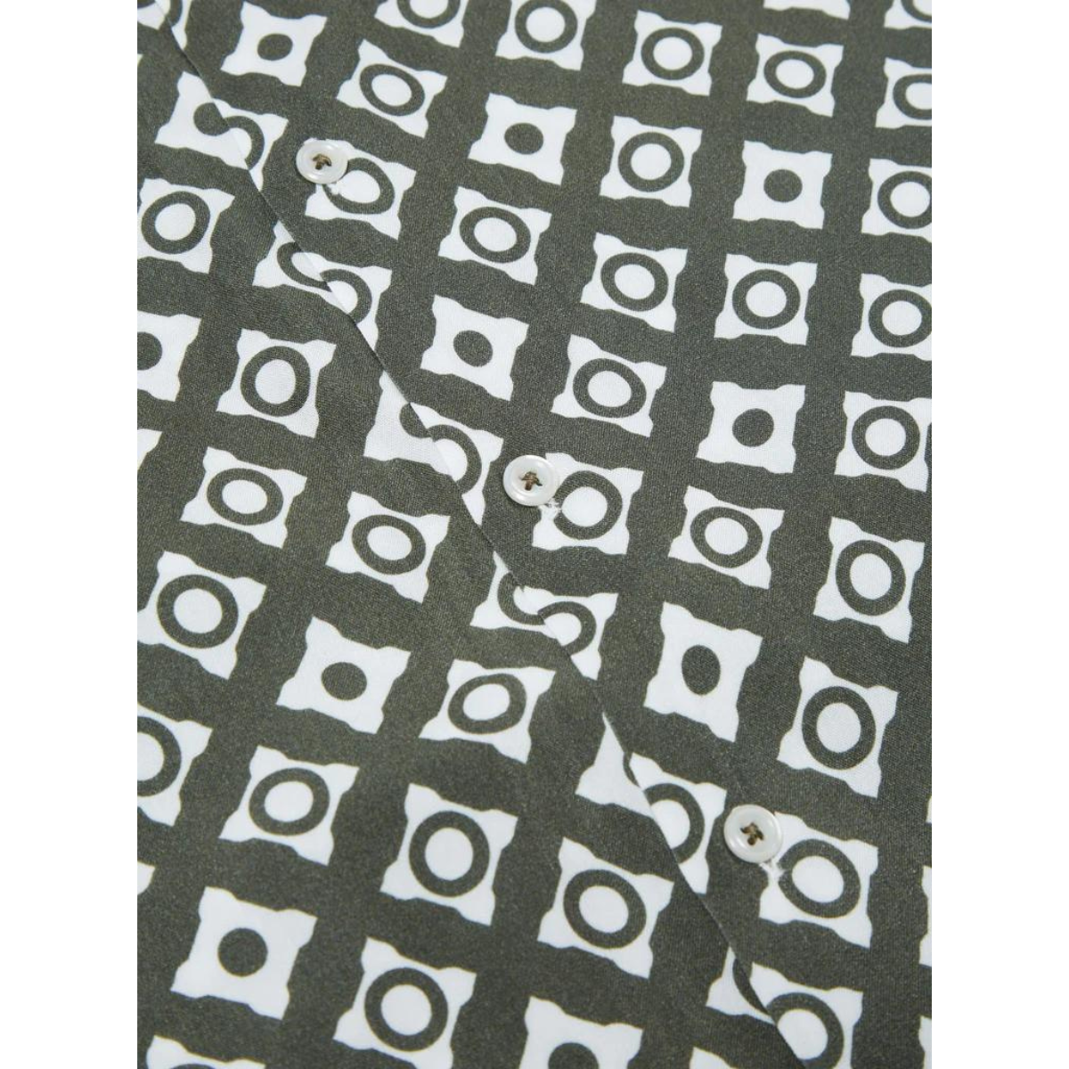 Olive Viscose Saturday Road Short Sleeve Shirt