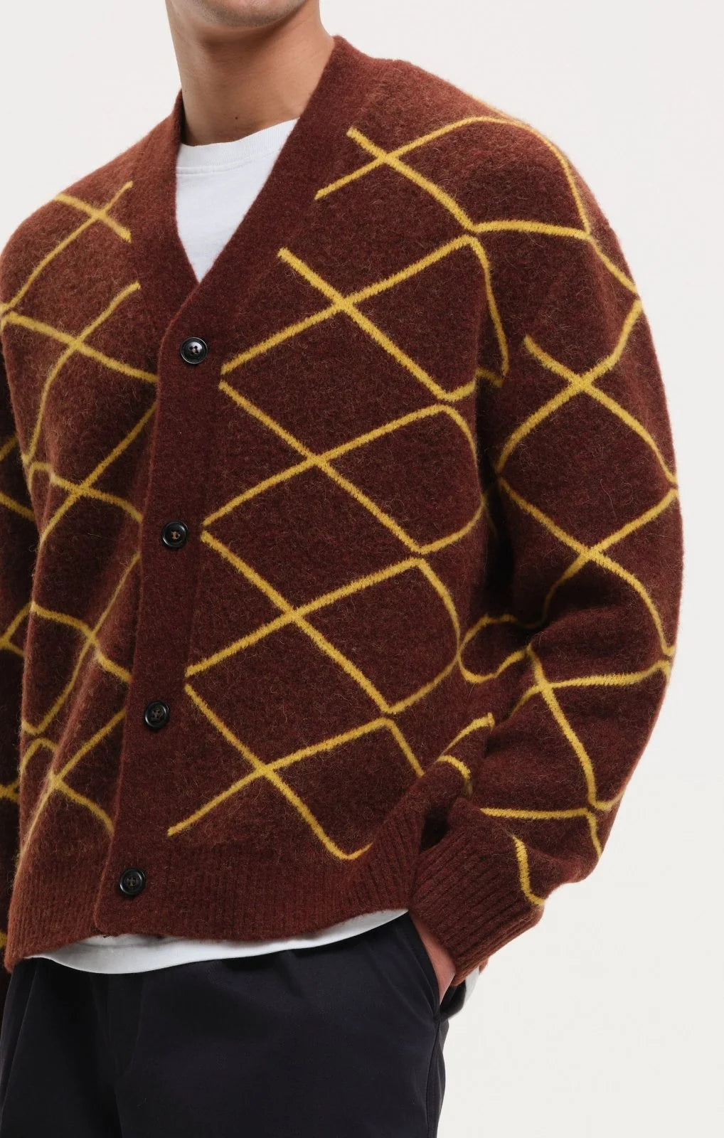 Patterned Knit Cardigan
