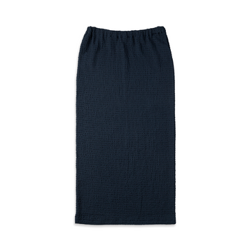 Elastic Waistband Skirt Navy Blazer