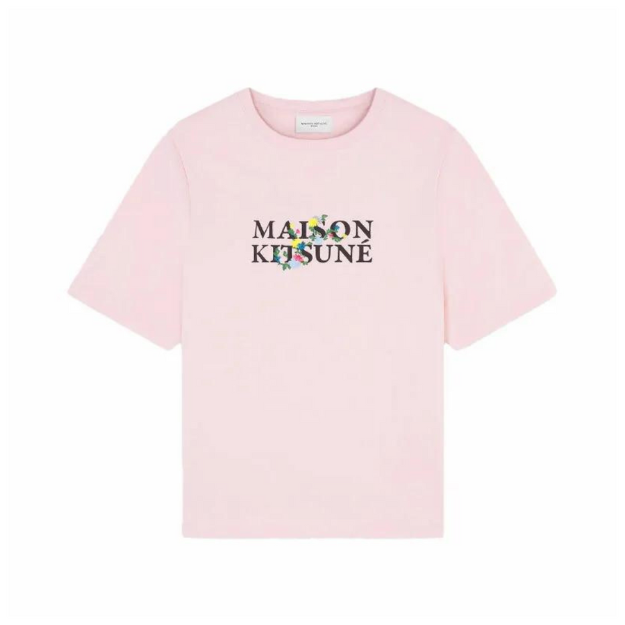 Maison Kitsune Flowers Comfort Tee-Shirt Pale Pink (women)