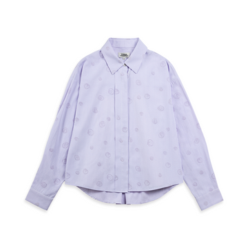 Flocking Bubbles Boxy Shirt Pastel Lilac Stripe