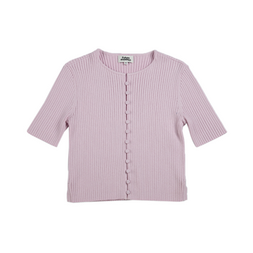 Button up SS Sweater Blushing Pink