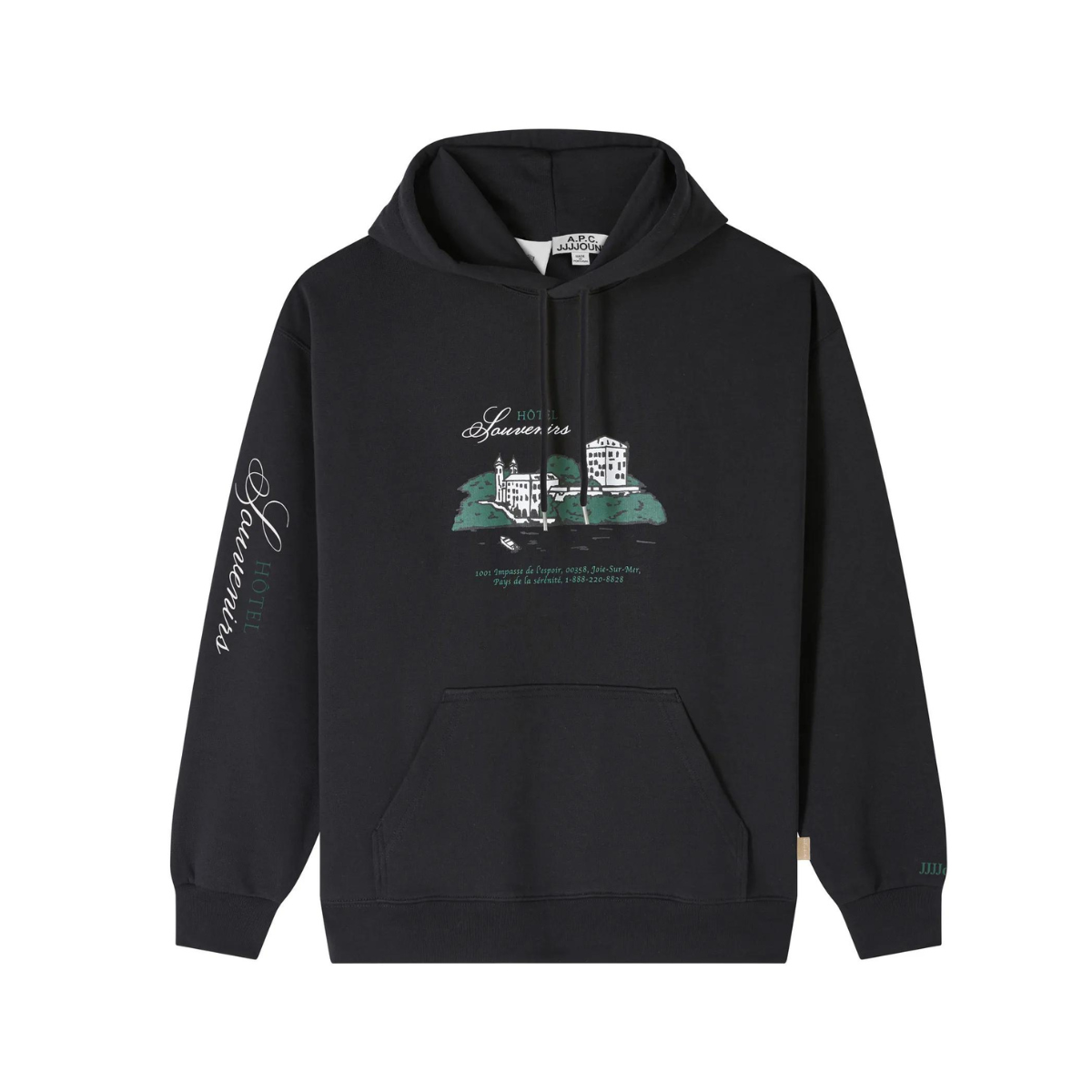 A.P.C. | hoodies for unisex - Hoodie Hotel Jjjjound | Noir | kapok A.P.C. | hoodies for unisex - Hoodie Hotel Jjjjound | Noir | kapok