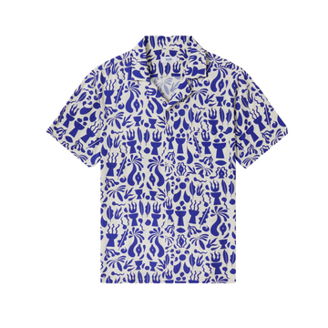 Camp Collar Shirt-Eco Blue Tulum X Alejandra Anglada