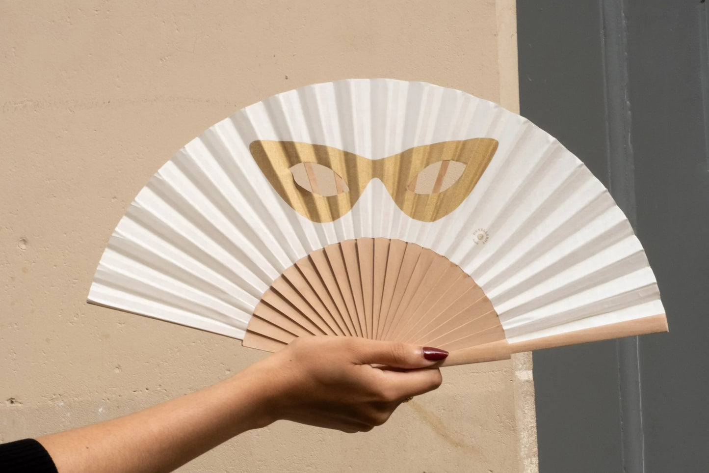 Mask Hand-Fans Ivory
