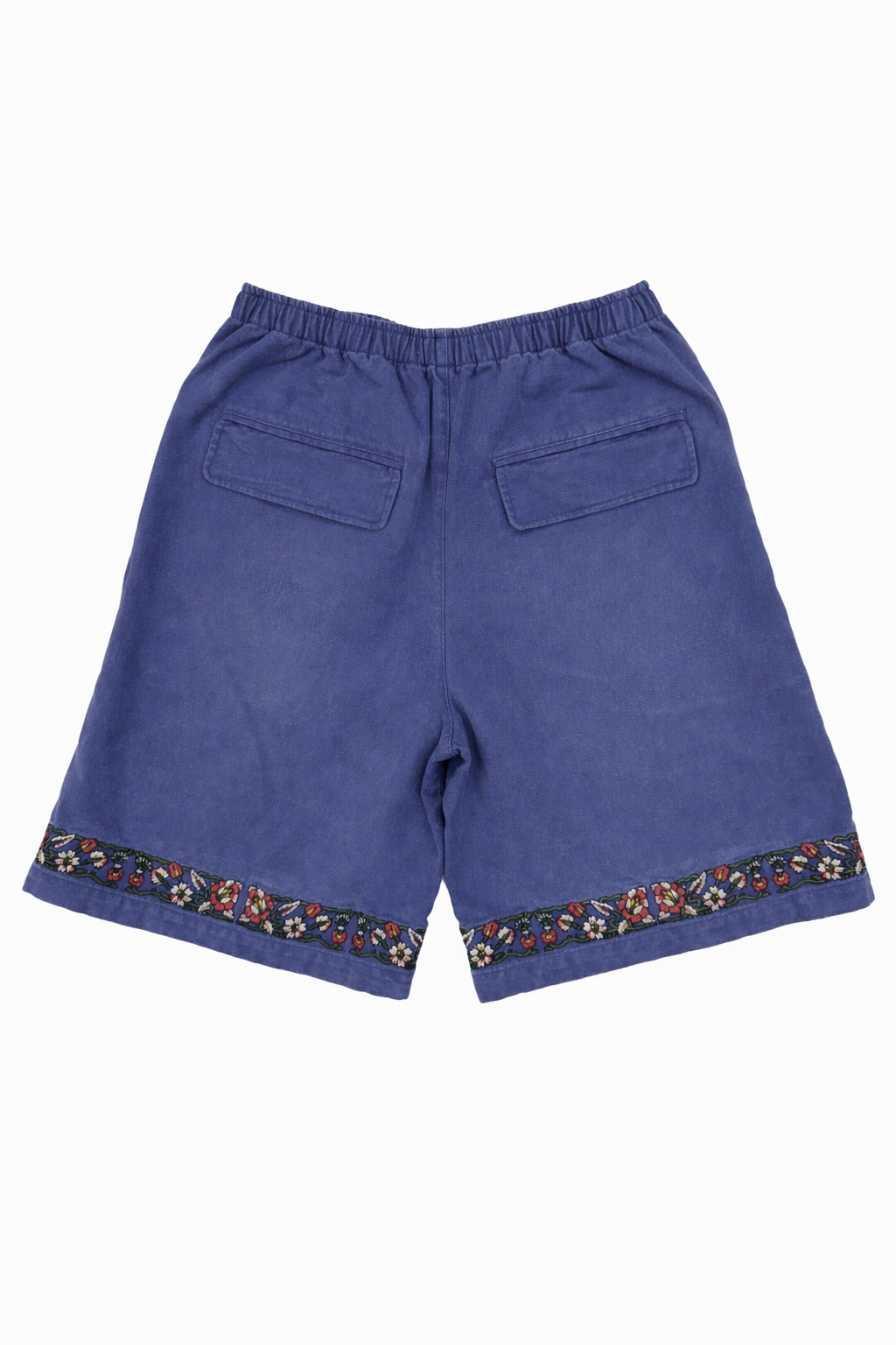 Embroidery Twill Floral Shorts