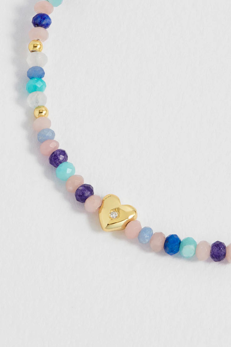 Pastel Gemstone Heart CZ Amelia Bracelet