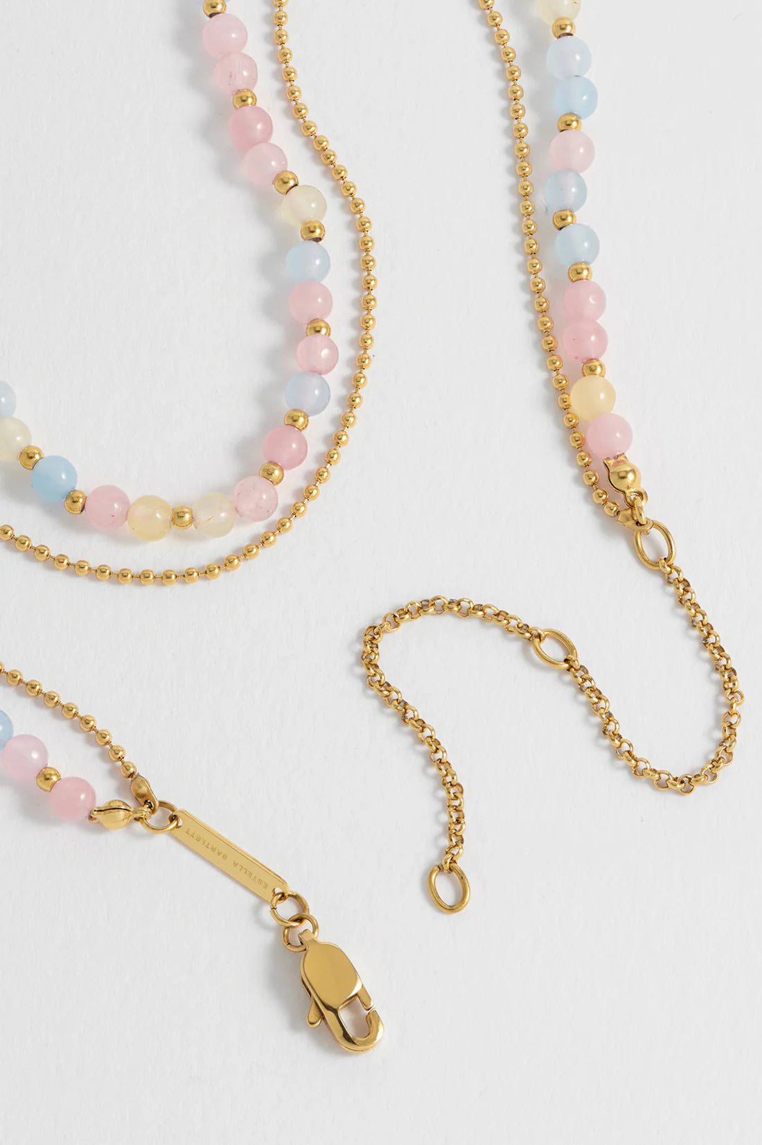 Pastel Multi Gemstone Double Necklace