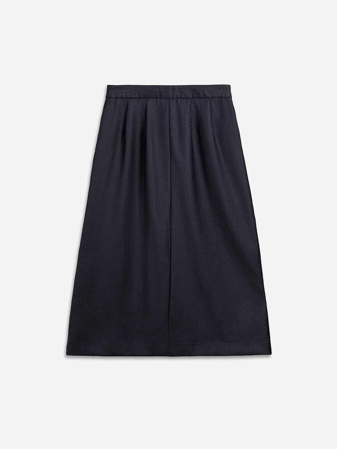 Wool Pinstriped Skirt