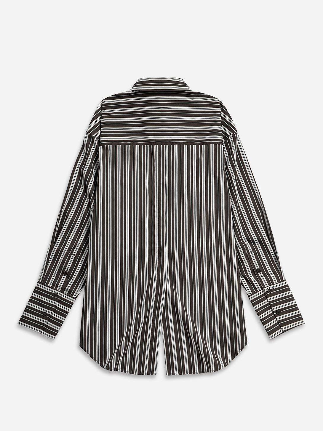 Striped Back Slit Shirt