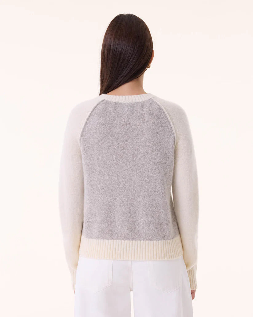 Sweater Nimbus Colorblock Cashmere sweater in jersey knit, 2 threads