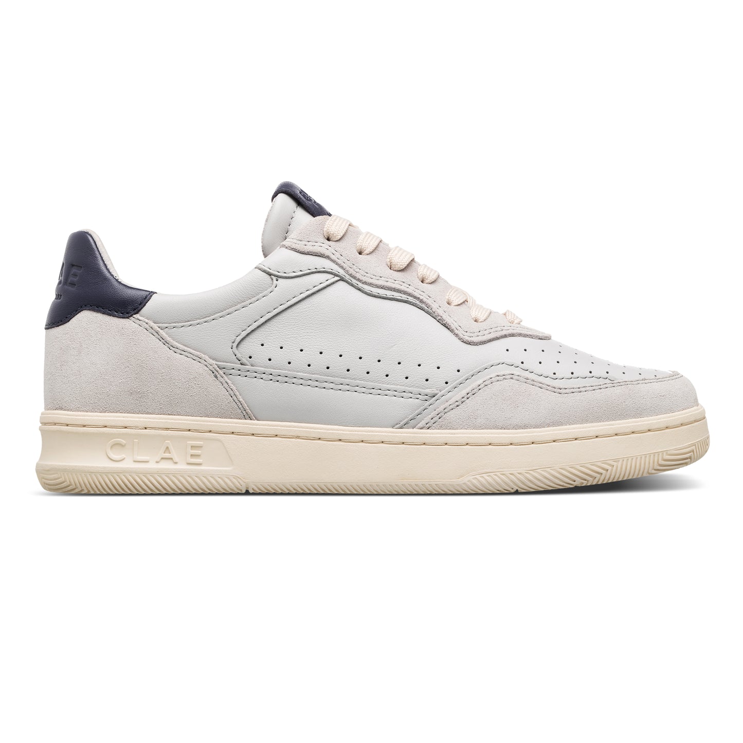 Haywood Quiet Grey Leather Navy