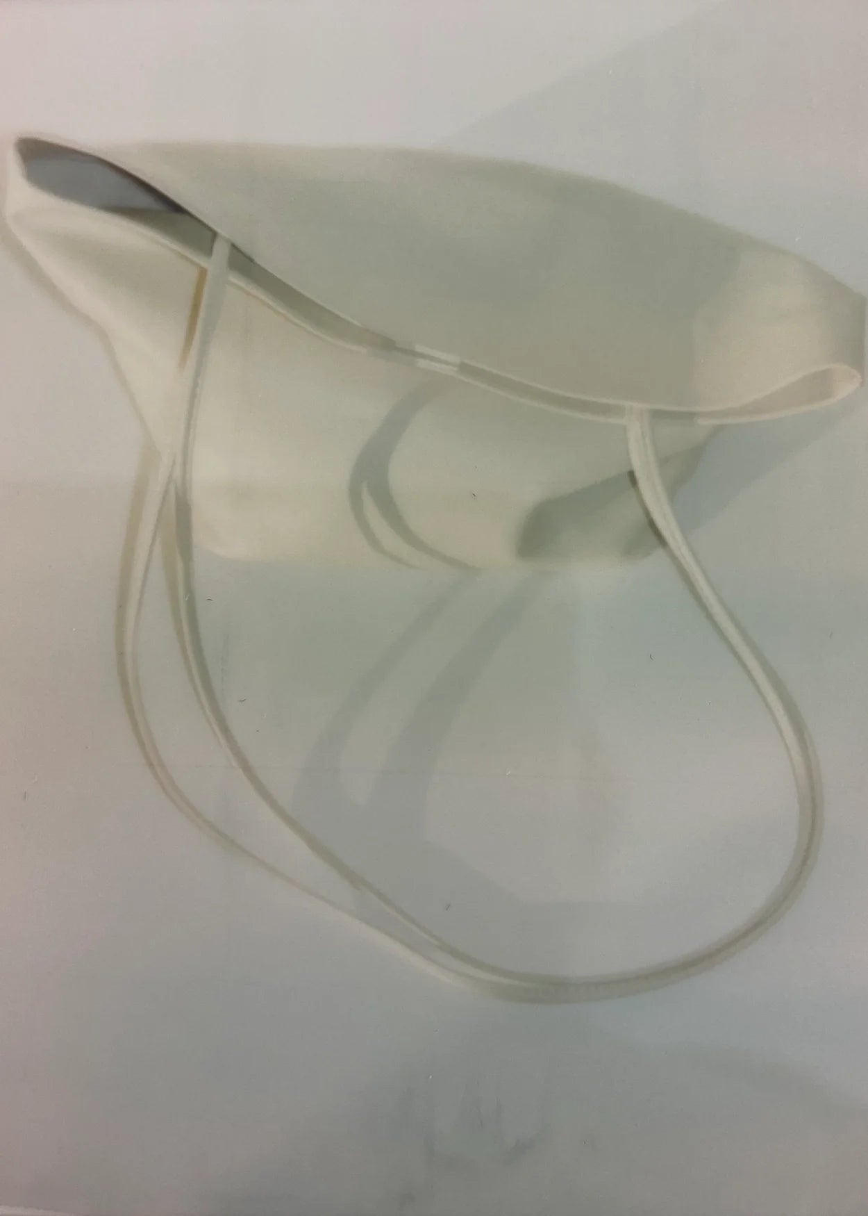 Creme Slim Lamb Basket Woven Shoulder Bag