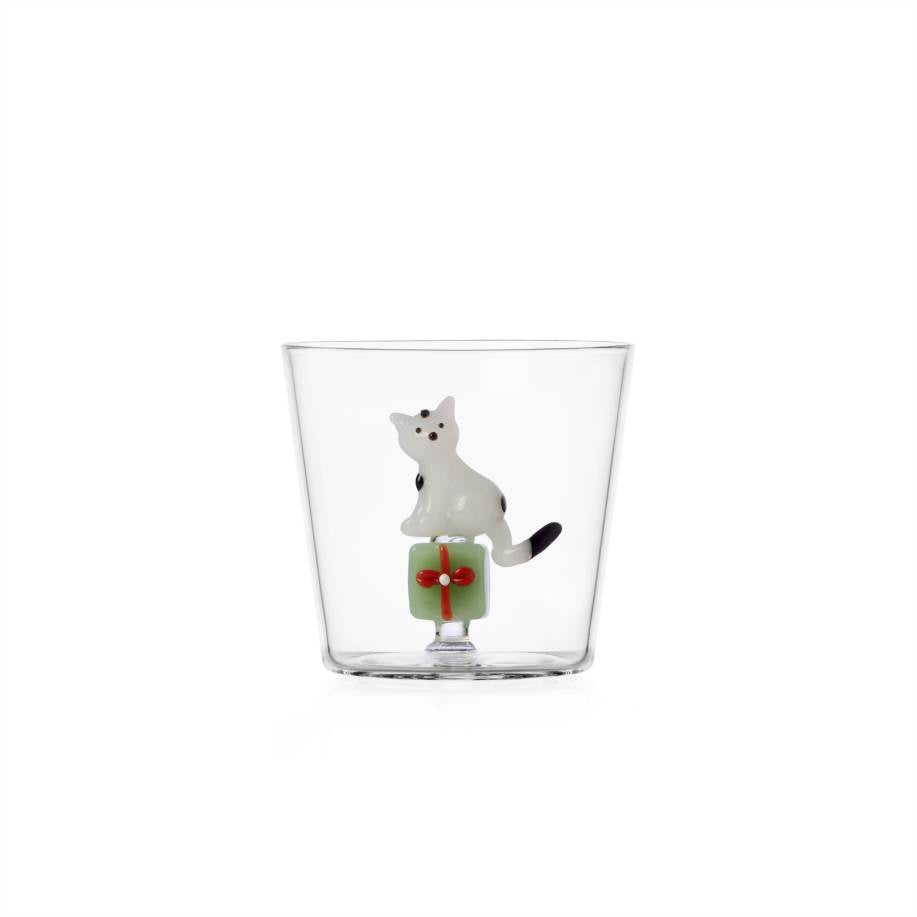 Tabby Cat Christmas Edition Tumbler Whit