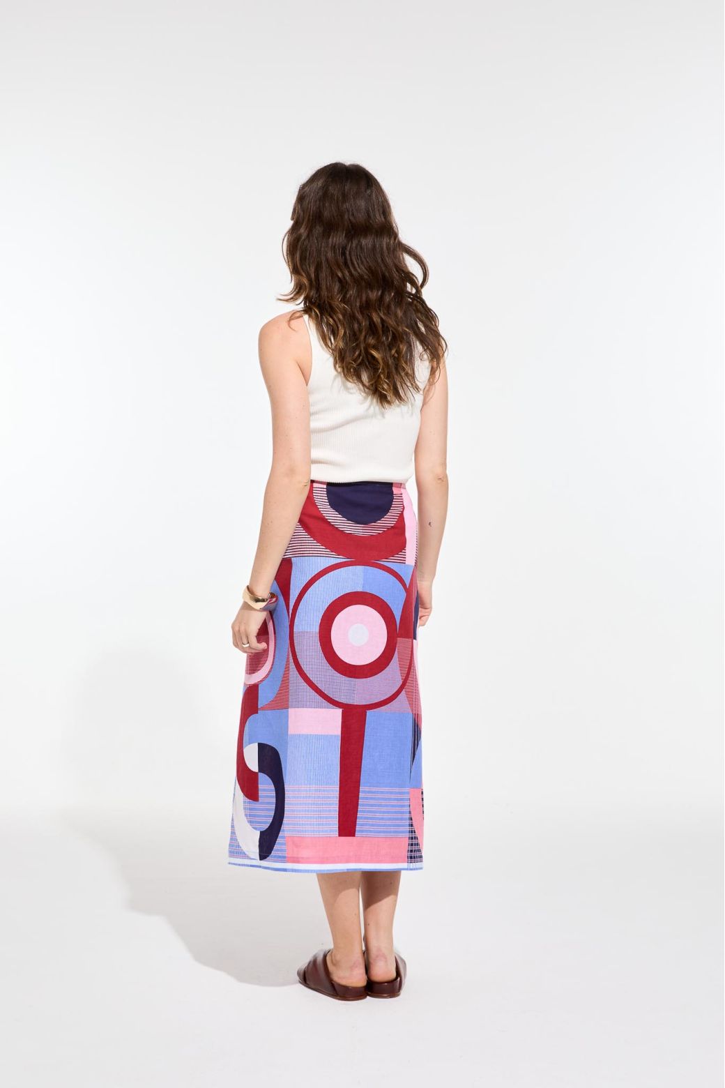 111 - Red Blue Olga Reve Ta Poesie Skirt