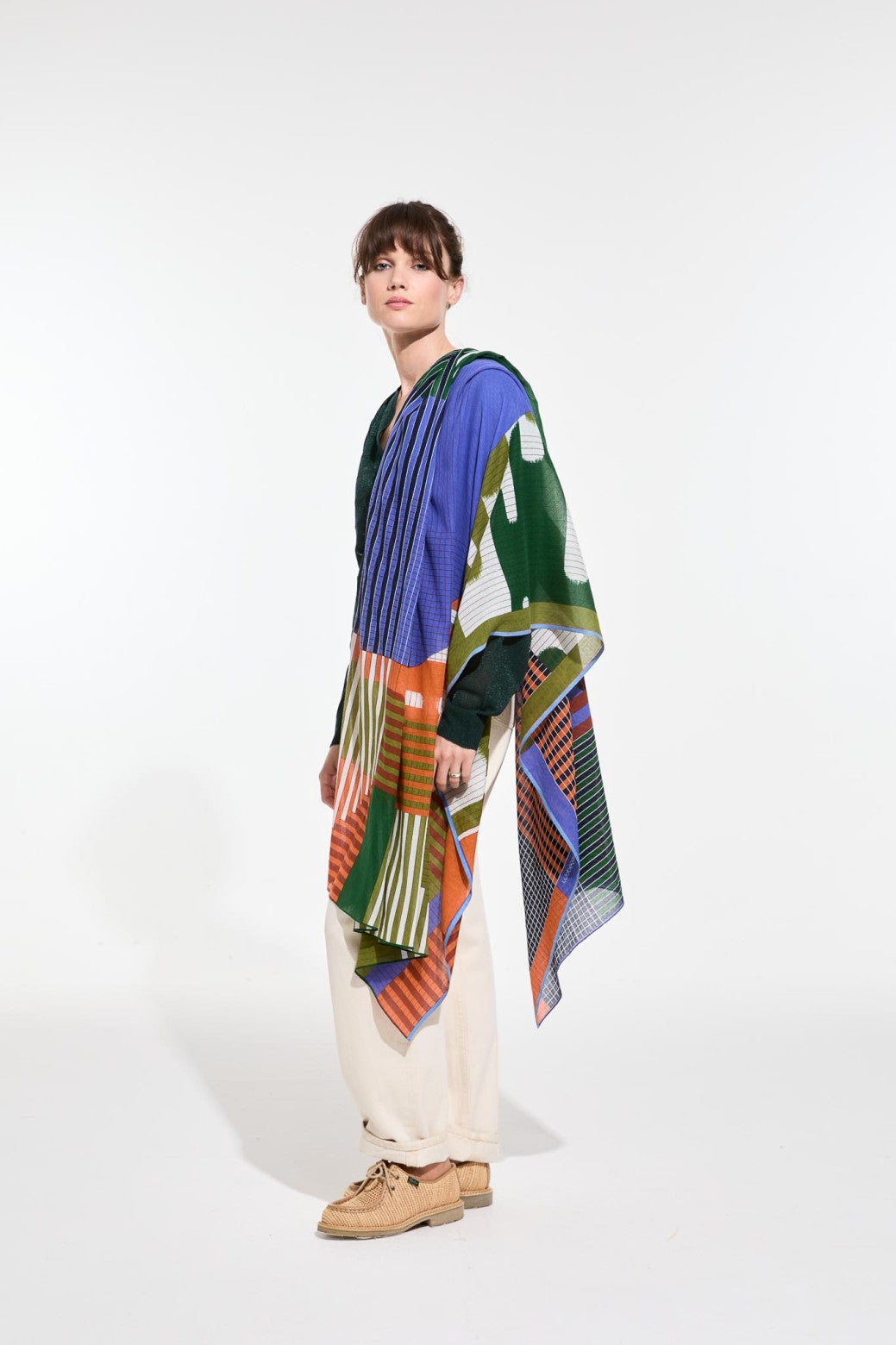 D - Teal Cascade Scarf