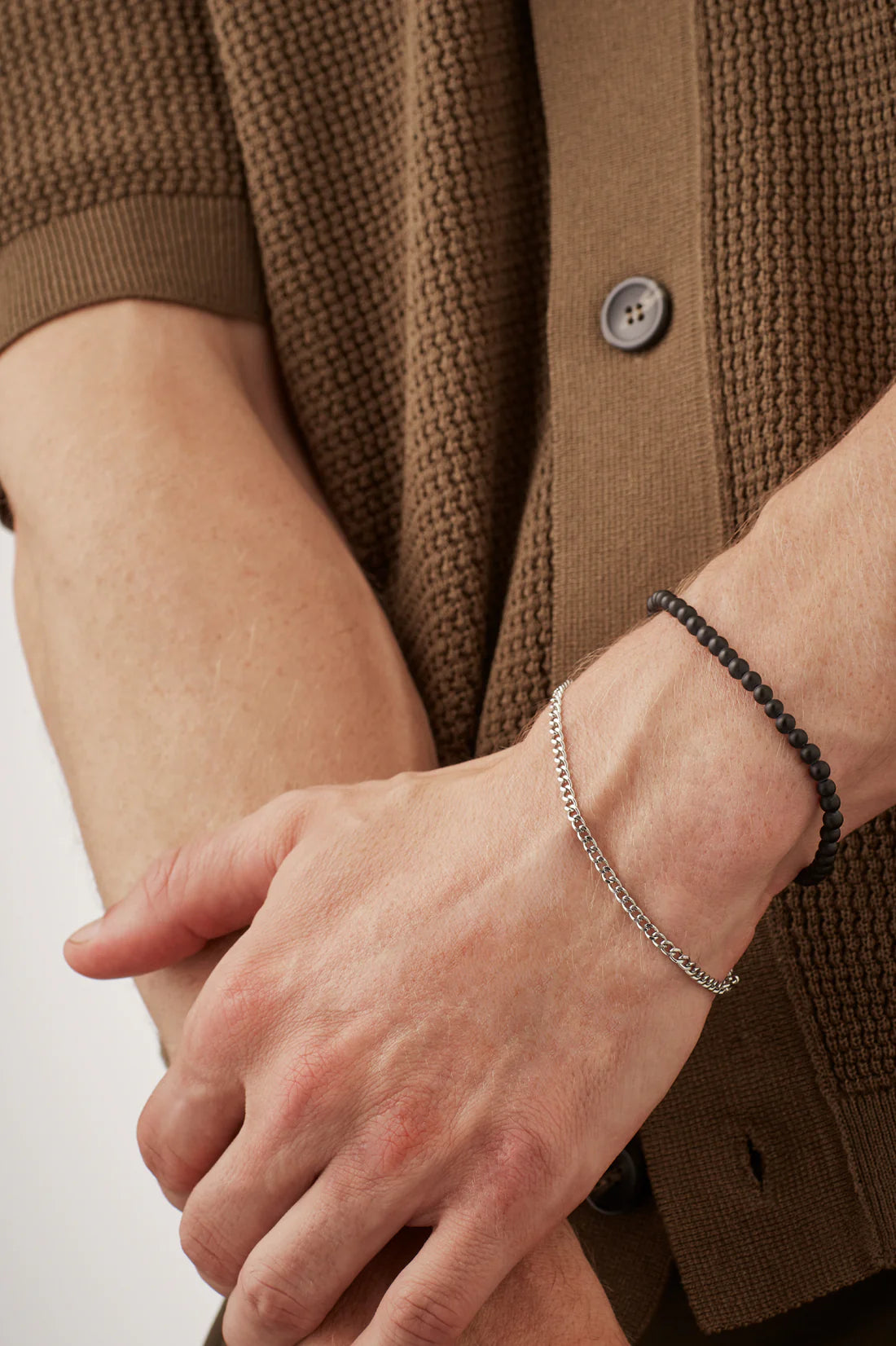 Matt Black Onyx Duo Bracelet Set