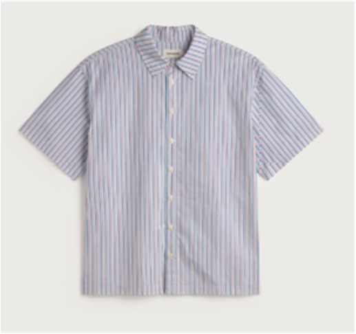 Blue Colliure Stripes Kurtis Shirt