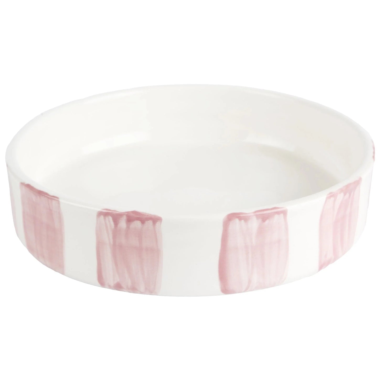 Pink Stripes Pet Bowl Medium