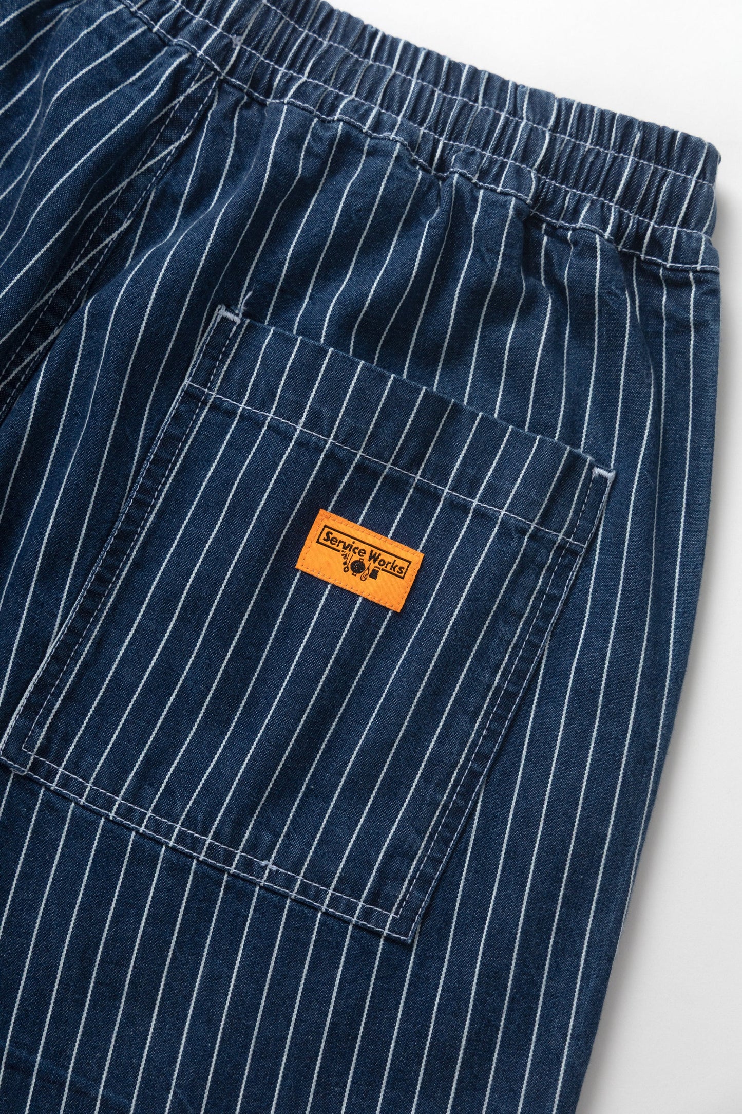 Pinstripe Denim Chef Pants