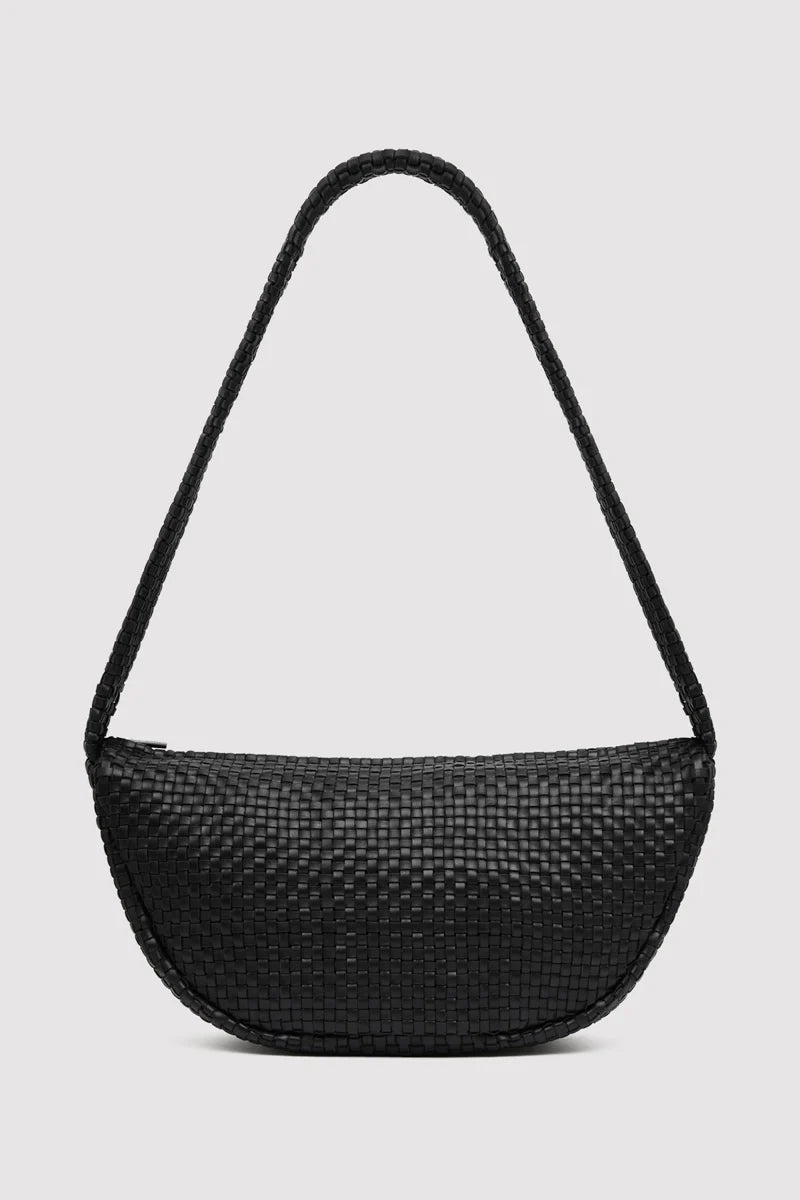 Lattice Weave Crescent Bag