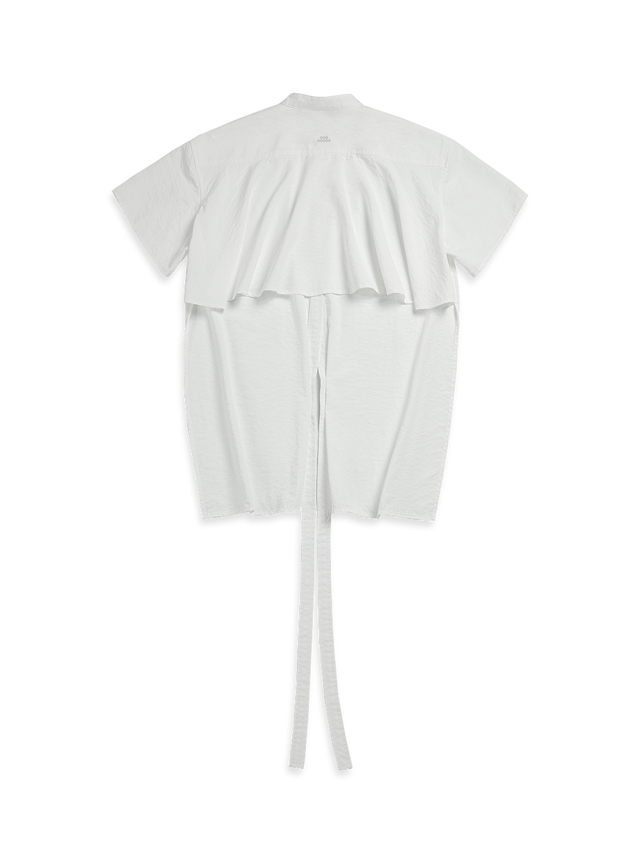 Hi Low Wrap Shirt Pure White