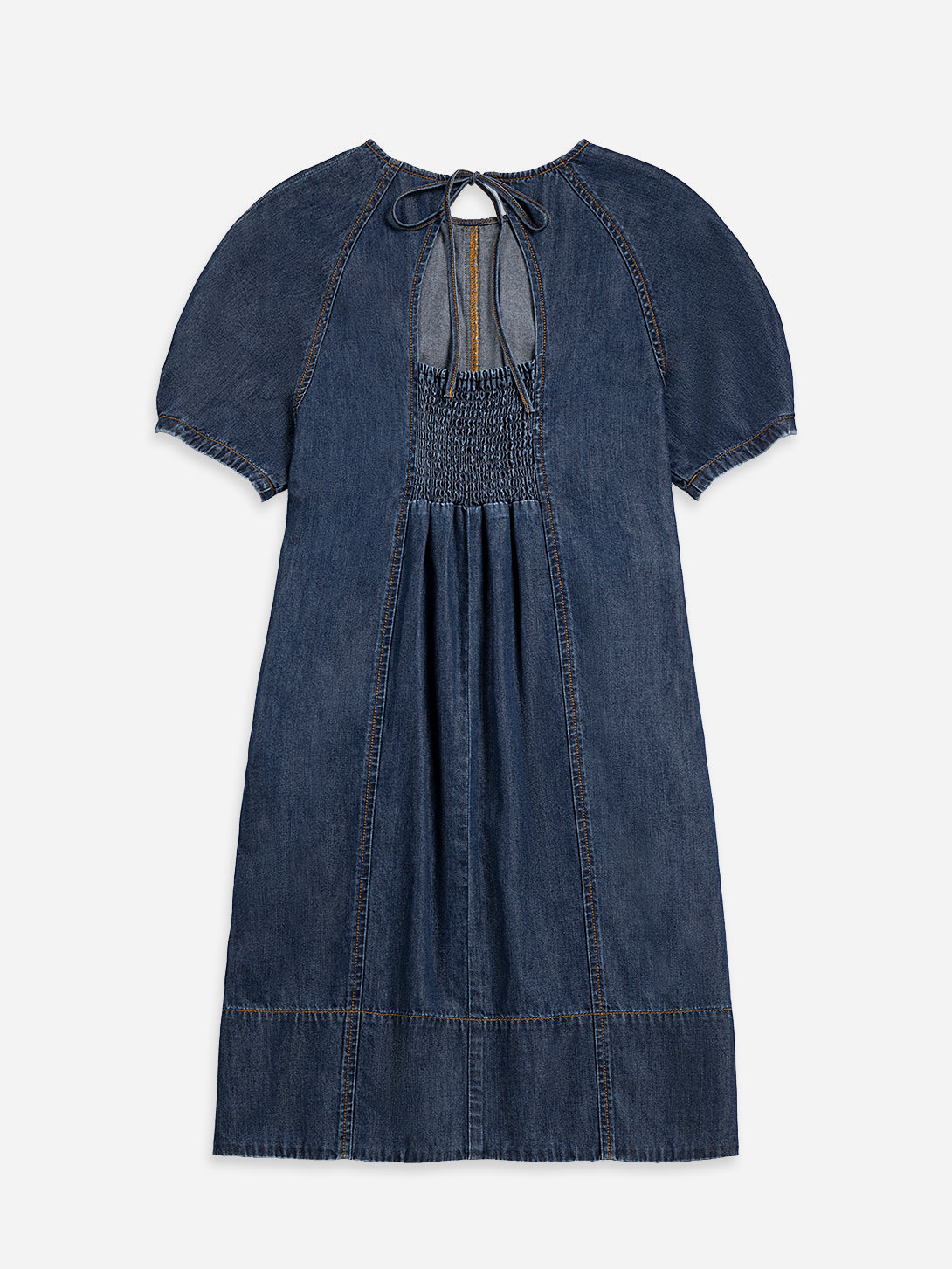 Tulip Sleeve Denim Dress