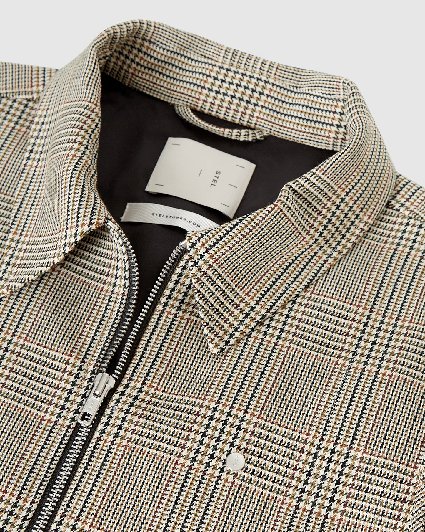 Boxy Check Double-Zip Jacket