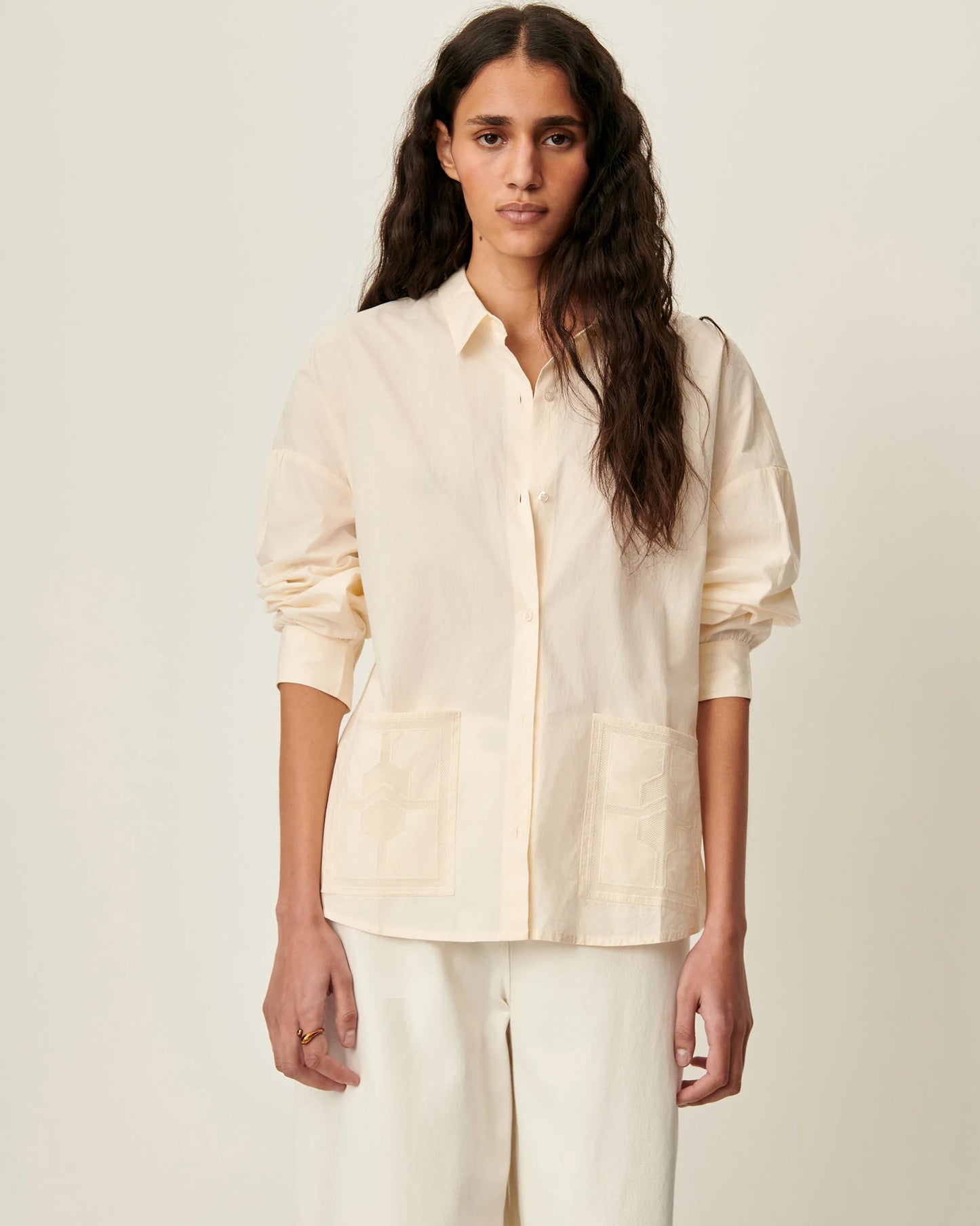 Flores Back Cut-Out Shirt