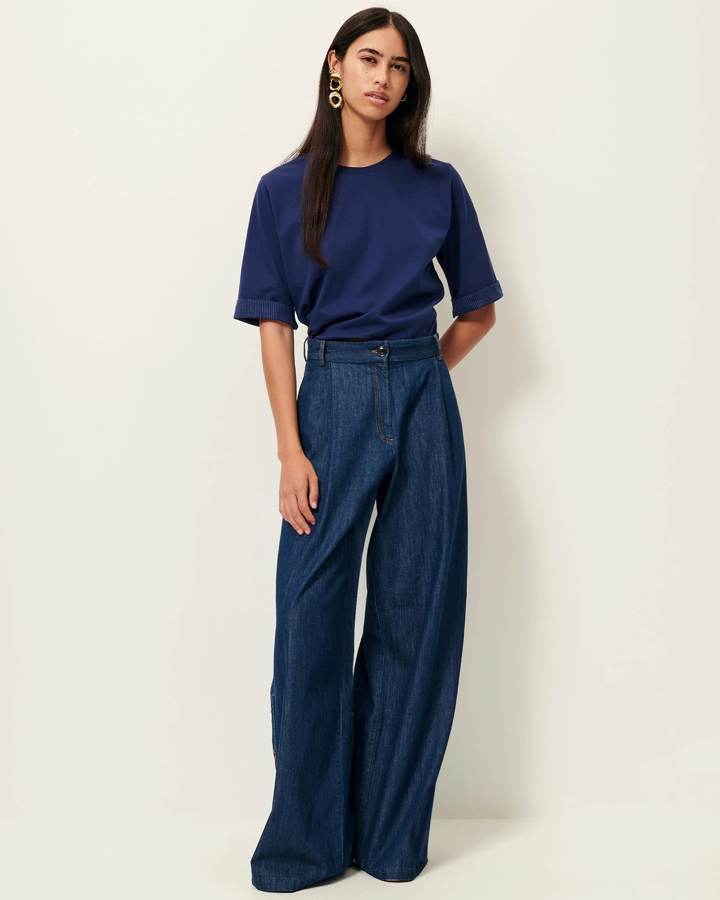 Samico T-Shirt With Woven Cuff