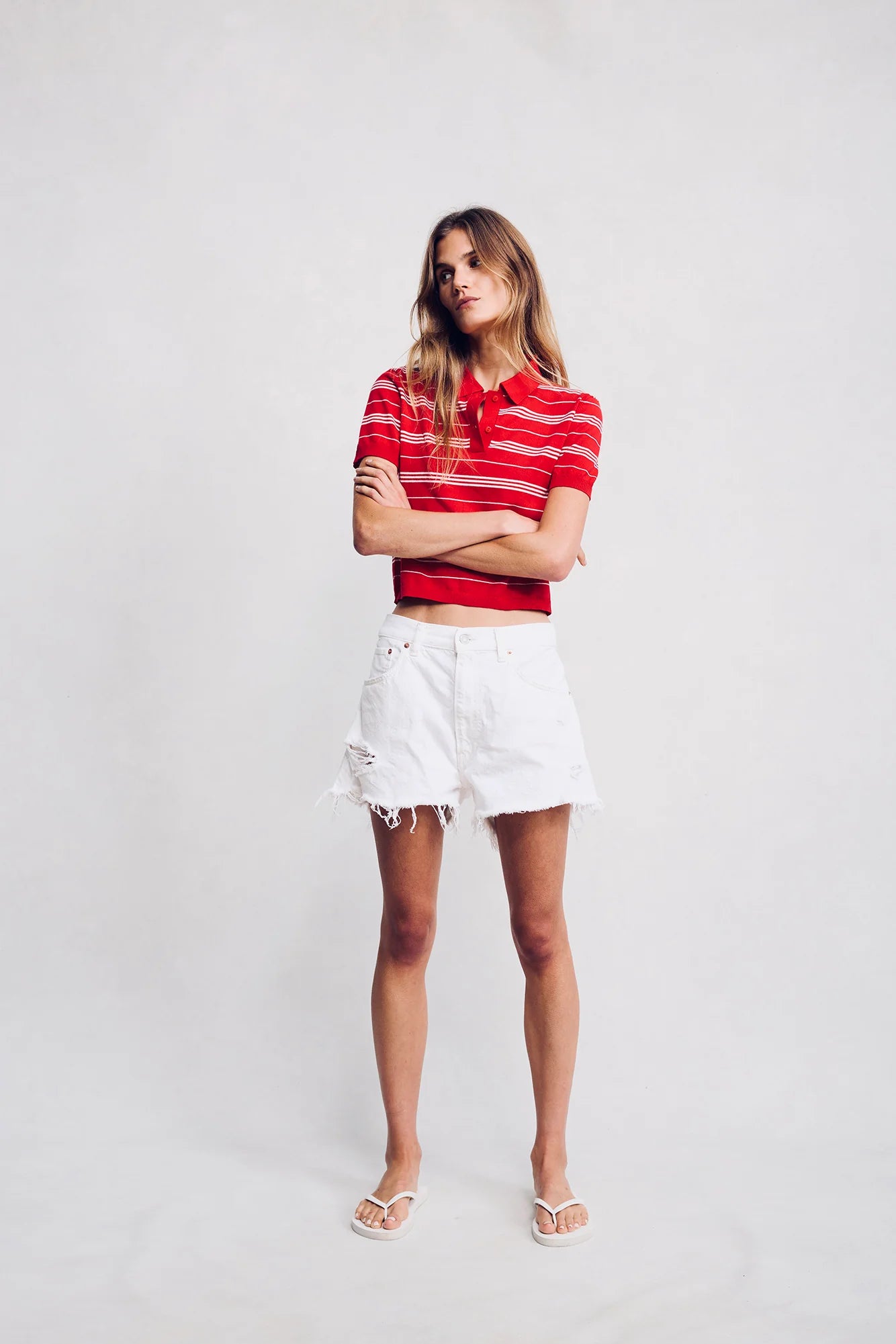 Shrunken Polo Sweater