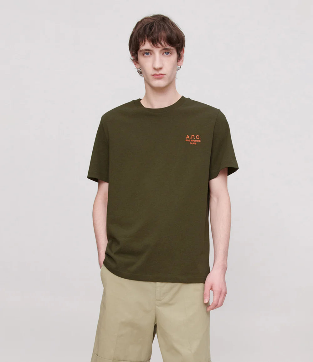 Standard Rue Madame Gots T-Shirt Kaki Chine/Rouge