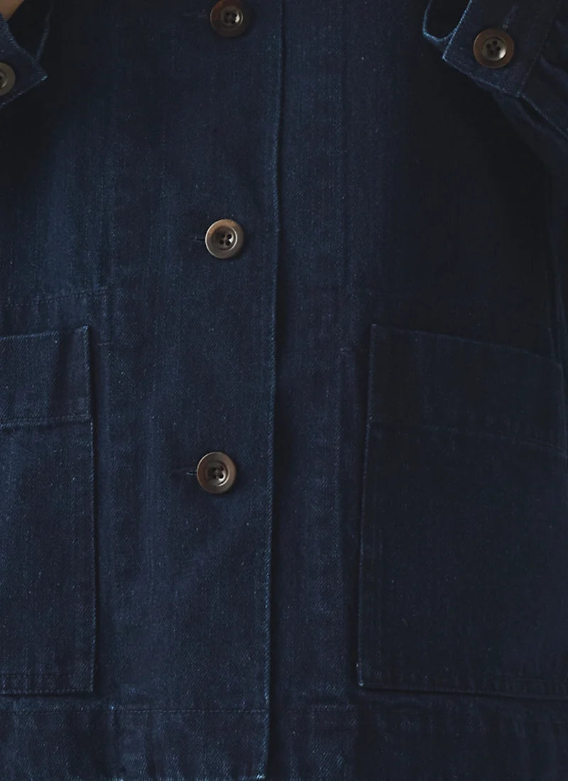 Japanese Indigo Denim Workwear Jacket